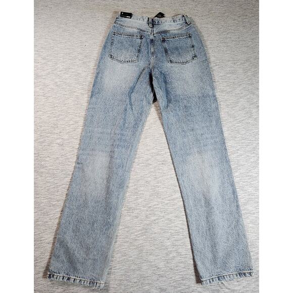 Fashion Nova Mom Jeans High Waist Straight Leg Denim Pants Juniors Size 7 - Picture 2 of 7